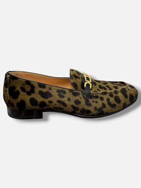 Tom Ford Women’s Brown Leopard-Print Calf Hair Loafers Shoes Size EU:36.5 US:6.5